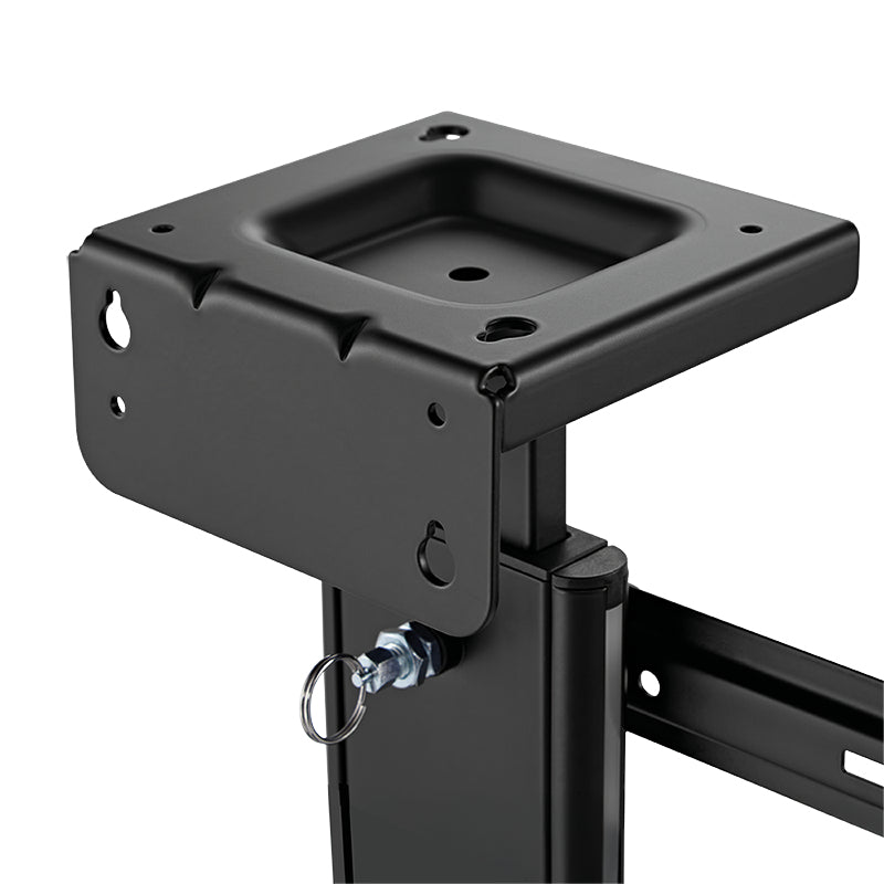LogiLink EO0073 – PC-Halterung unter Tisch – verstellbar (B 400–520 mm, H 480–656 mm), Tragkraft 20 kg, Schwarz