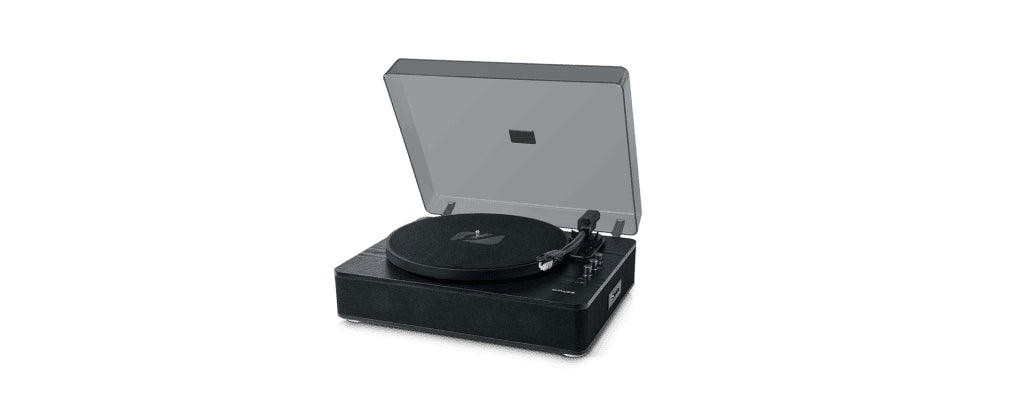 Muse MT-106 WB – Plattenspieler (Riemenantrieb, automatisch), Bluetooth, Phono-Vorverstärker, 33⅓/45/78 U/min – Schwarz