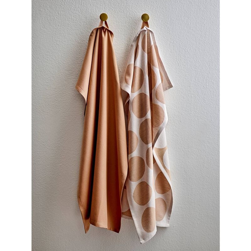 Södahl Geschirrtuch Bubbles – 50 × 70 cm, Dunkelbraun, Baumwolle, 2er-Set, OEKO-TEX