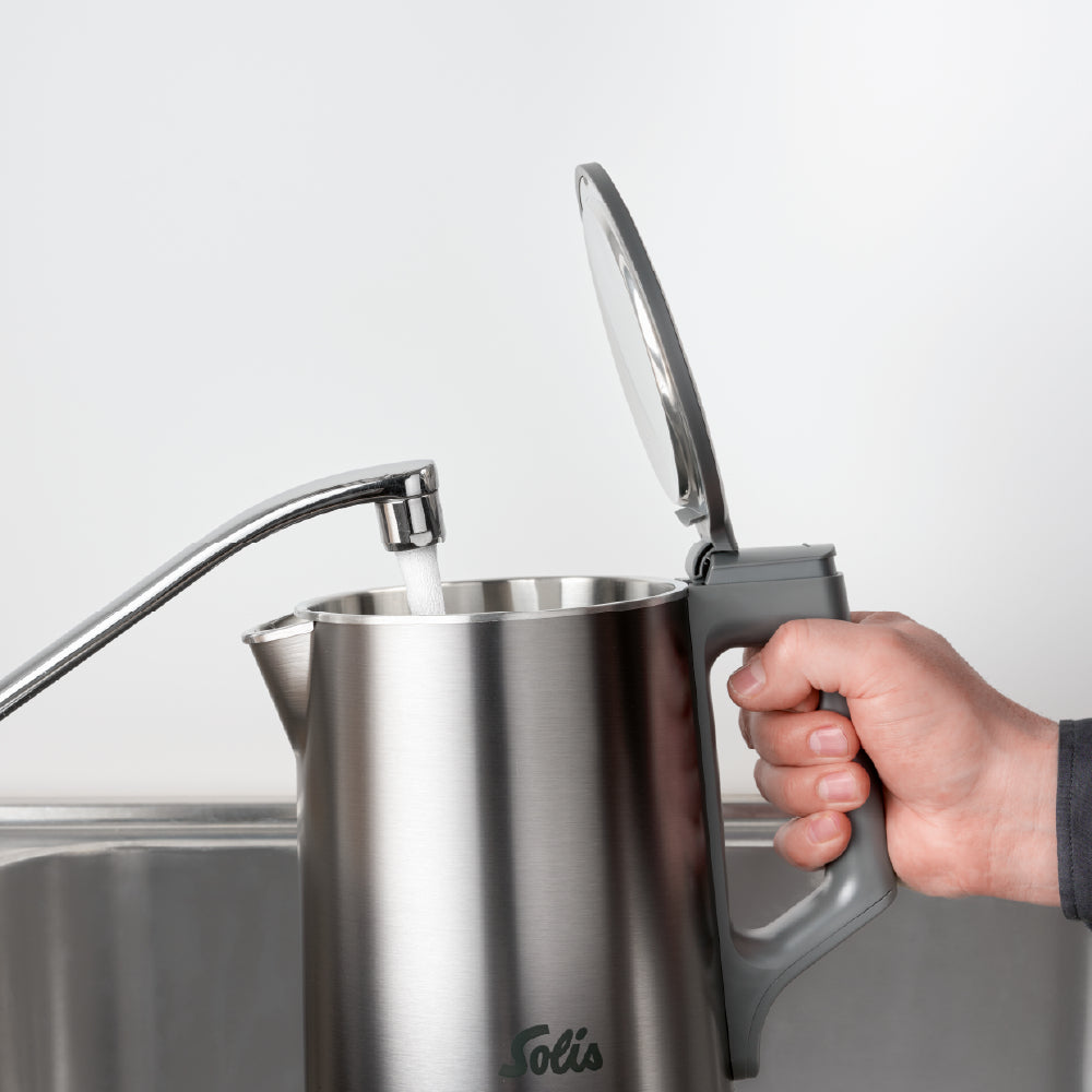 Solis Kettle 5520 – Wasserkocher 1,7 l, 1800 W, Edelstahl, Silber