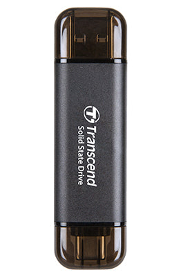 Transcend ESD310C Externe SSD – 256 GB, USB 3.2 Gen 2 (10 Gbit/s, Typ C/A)