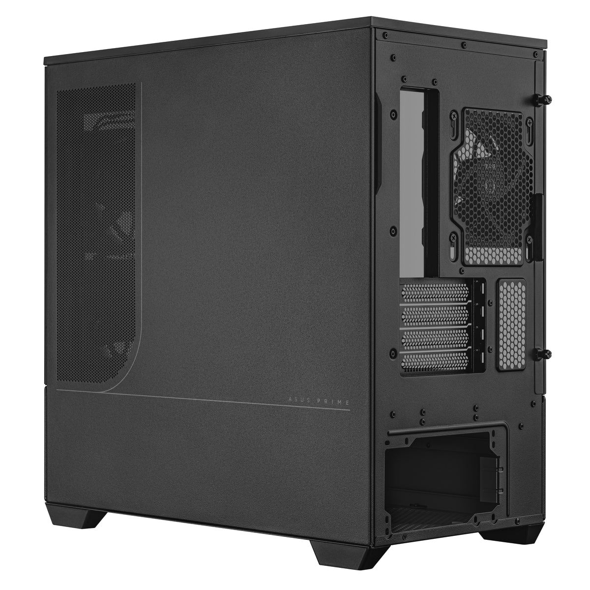 ASUS AP202 PRIME TG – PC-Gehäuse – Mid-Tower, für Micro-ATX, Mini-ITX, 6 Lüfterplätze, Schwarz, Hartglas