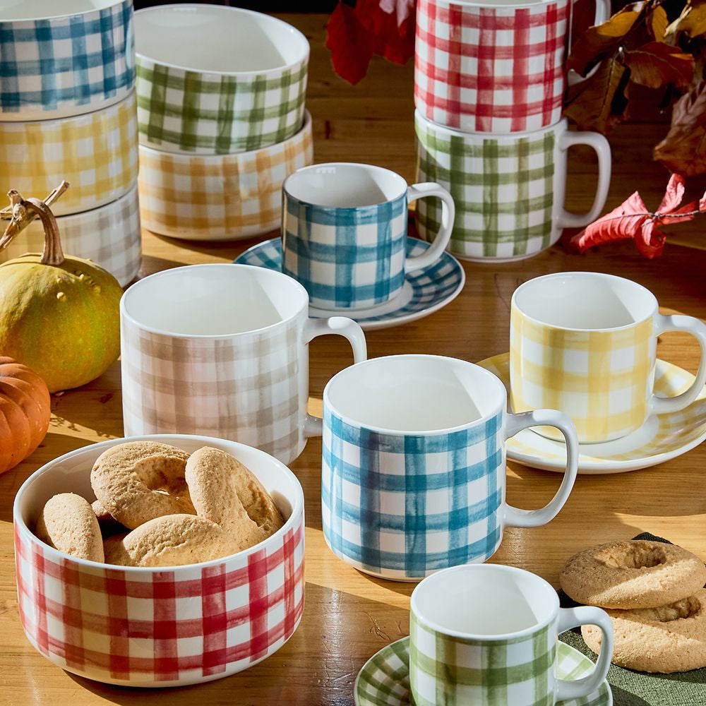 Tognana Porcellane Espressotassen-Set Ivy – 6-teiliges Set, 100 ml, Knochenporzellan, spülmaschinenfest