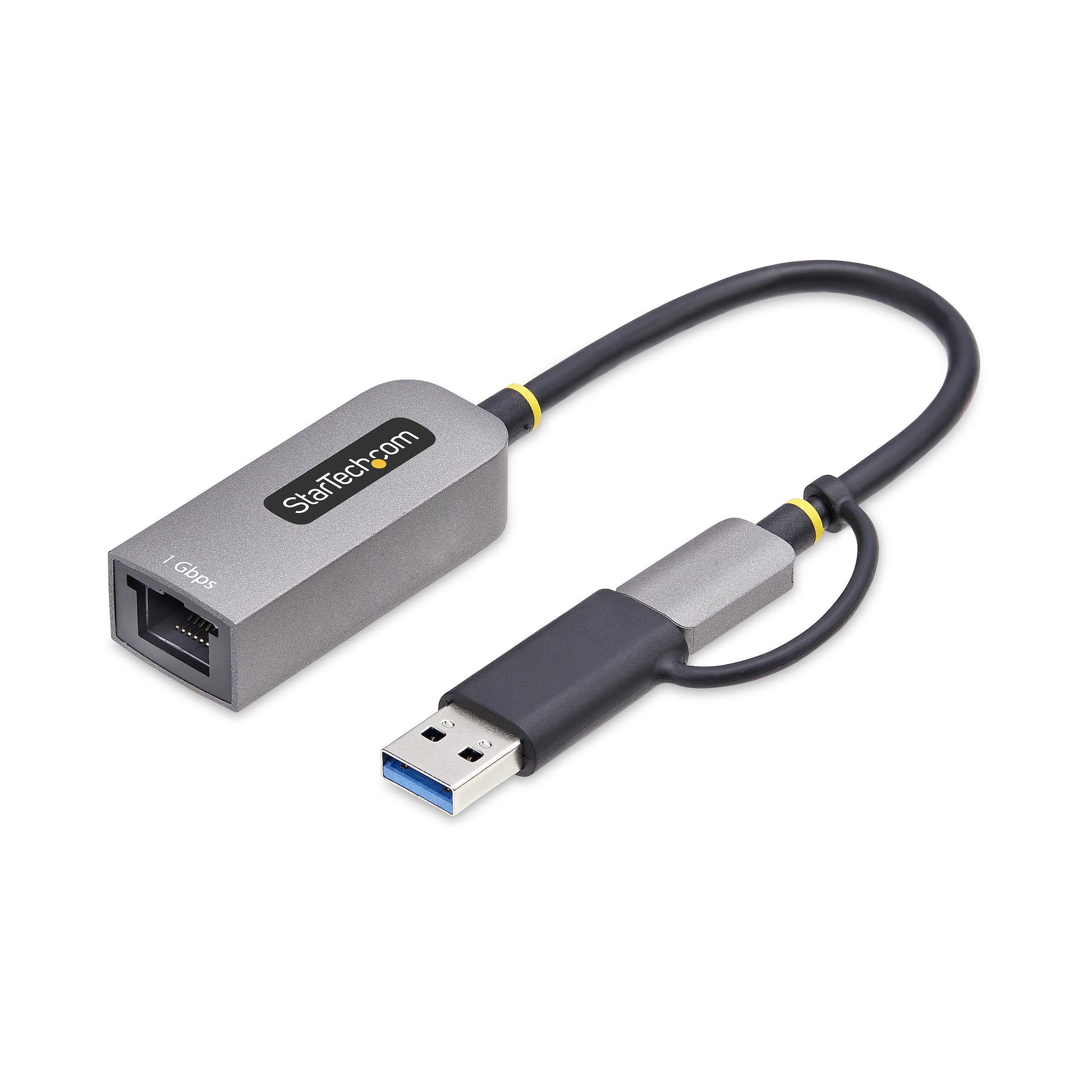 StarTech.com USB-C zu Gigabit-Ethernet Adapter – USB-A Dongle, 1× RJ-45, für Windows/macOS/Linux