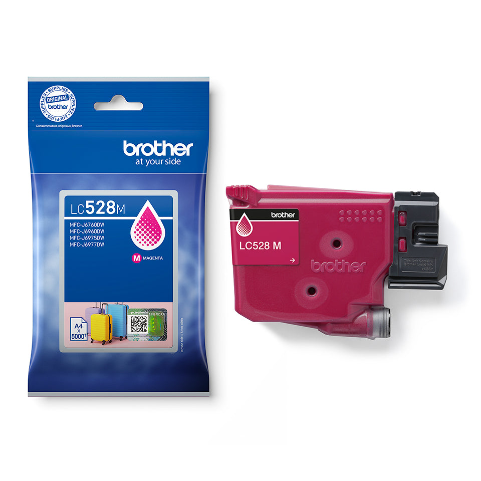 Brother LC528M Magenta Tintenpatrone (Original) – 5'000 Seiten – für Brother MFC-J6760DW/MFC-J6960DW