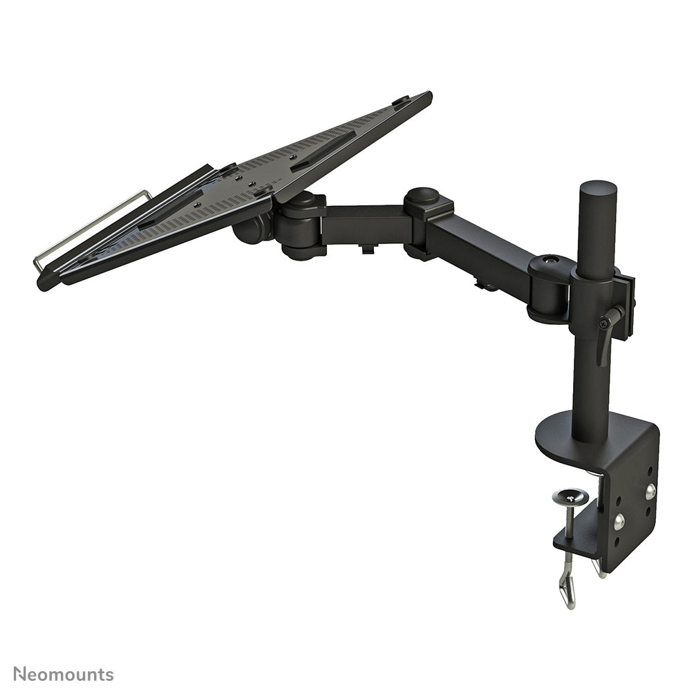 Neomounts Laptop-Arm – bis 22", VESA 100×100, Tragkraft 15 kg – Schwarz