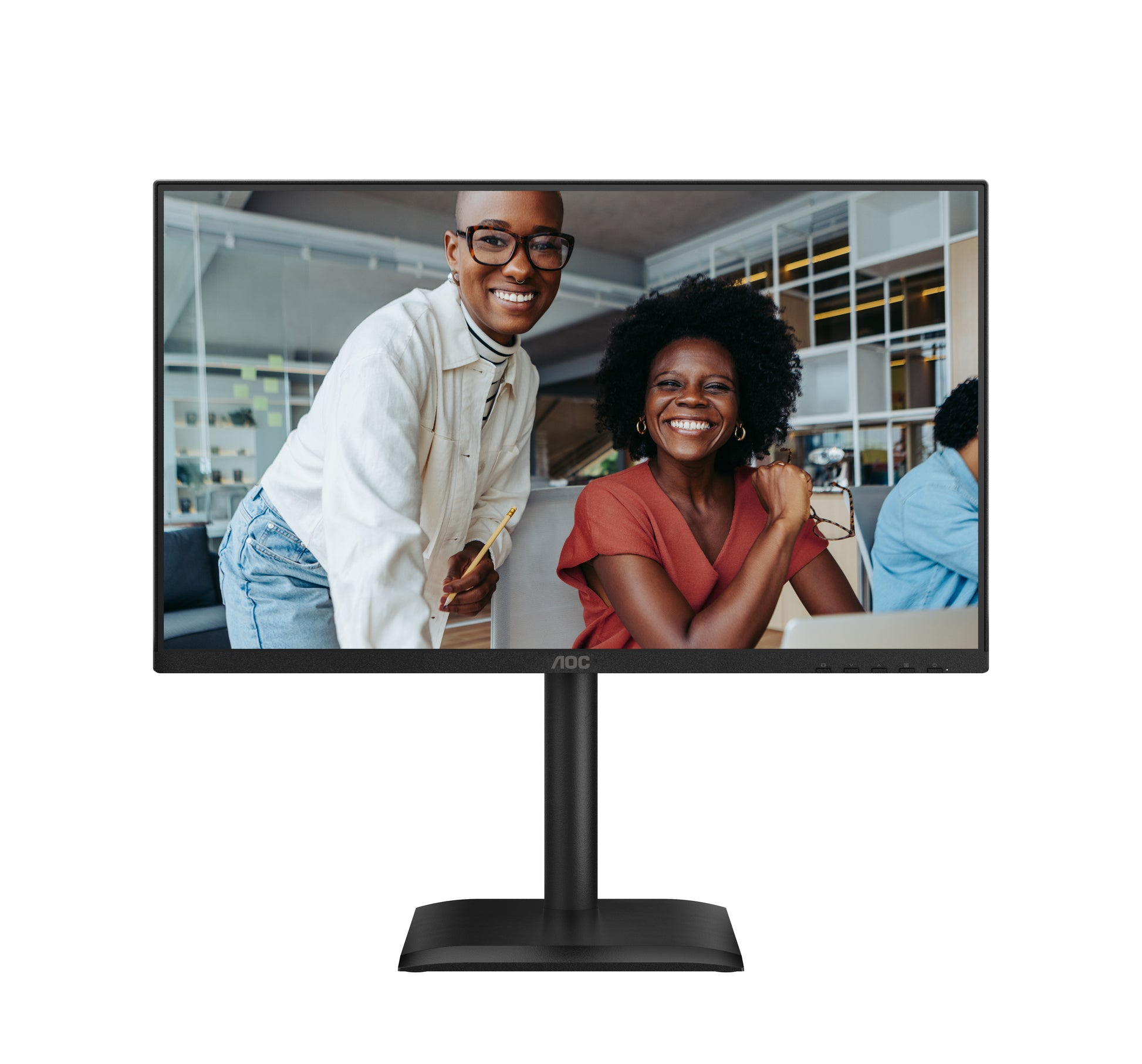 AOC 24E4U – Monitor, 23,8", IPS, 120 Hz, 300 cd/m², USB-Hub, Integrierte Lautsprecher, VESA 100 × 100, Schwarz