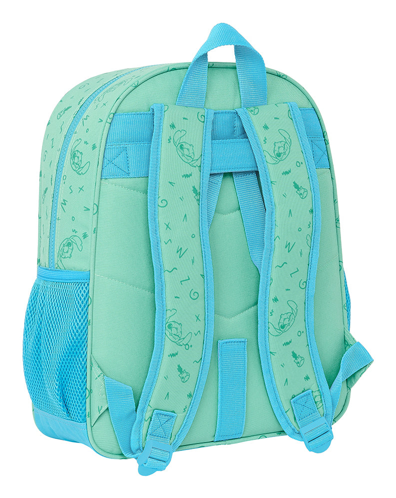 Safta Schulrucksack Stitch Aloha – 15 l, höhenverstellbar, gepolstert – Blau, 320 × 380 × 120 mm