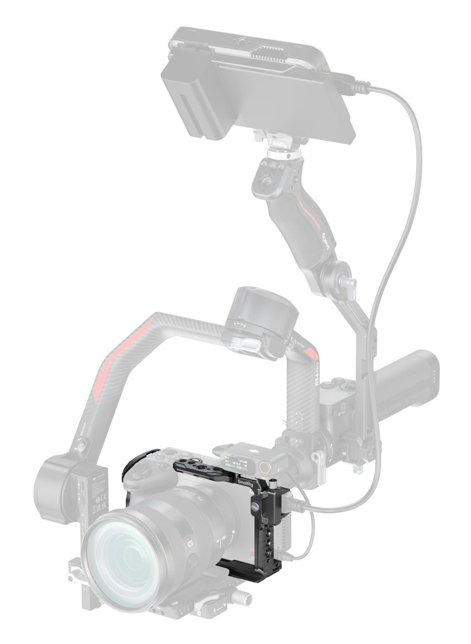 SmallRig 5588 Käfig – Aluminium, PU-Leder, Edelstahl – für Sony FX2 – Schwarz