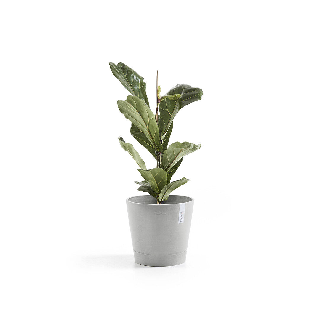 Ecopots Schale – Recycling-Kunststoff, Hellgrau – Ø 40 × 35 cm