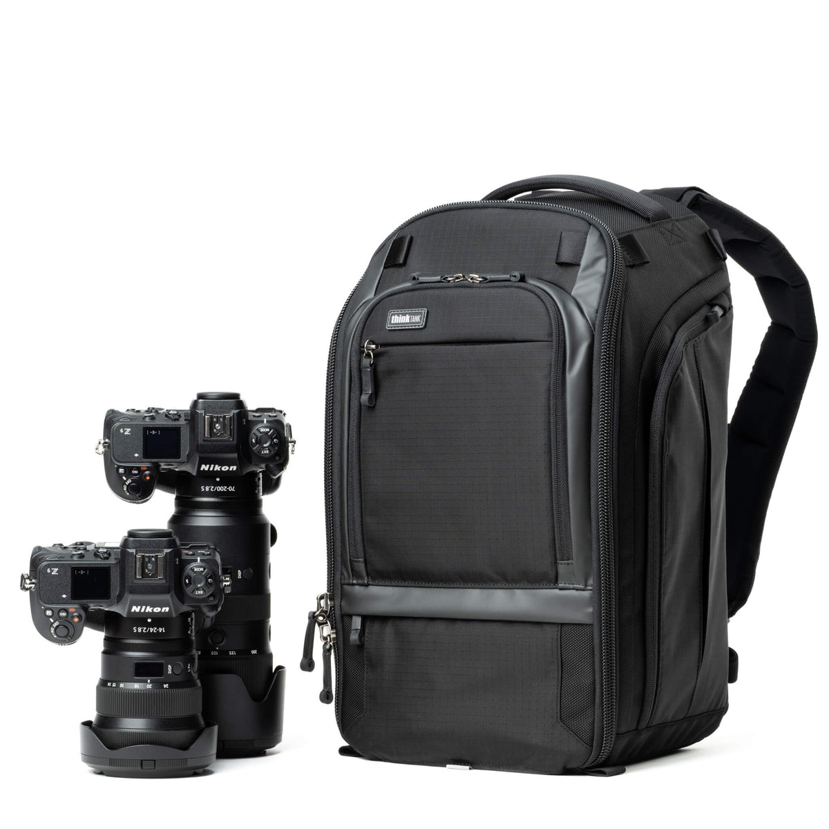 Think Tank Walker Pro Kamerarucksack – 24 L, für 14" Notebook – Spritzwassergeschützt, Neopren/Nylon, Schwarz