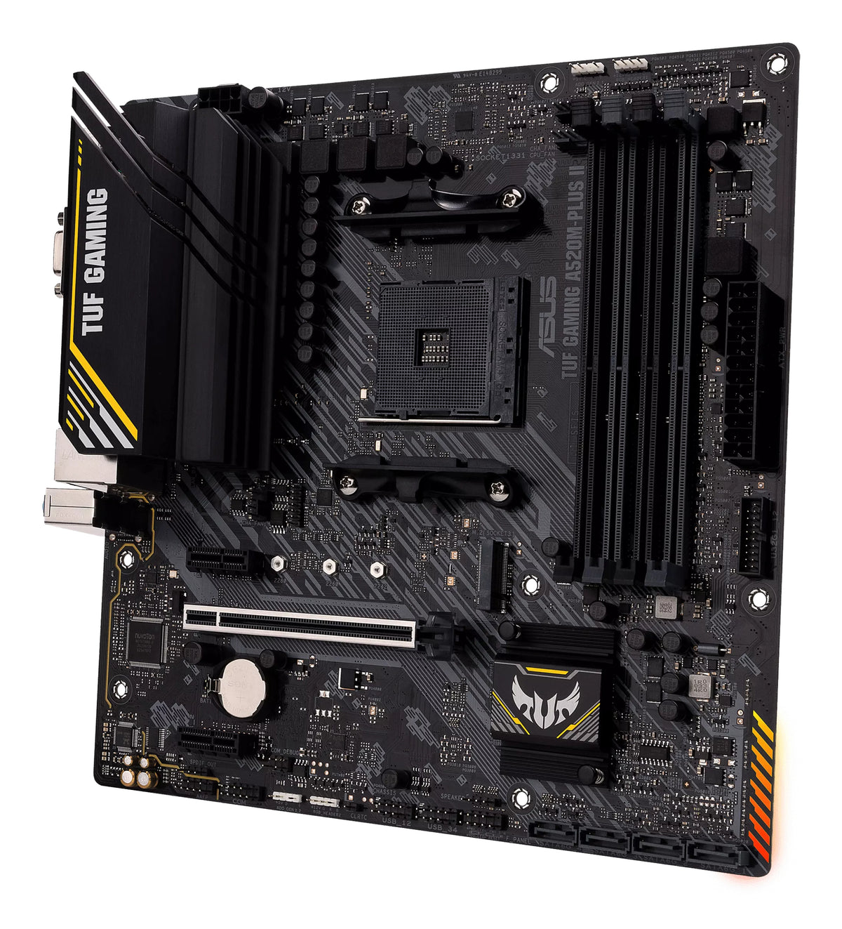 ASUS TUF GAMING A520M-PLUS II – Mainboard – Sockel AM4, AMD A520, mATX, DDR4