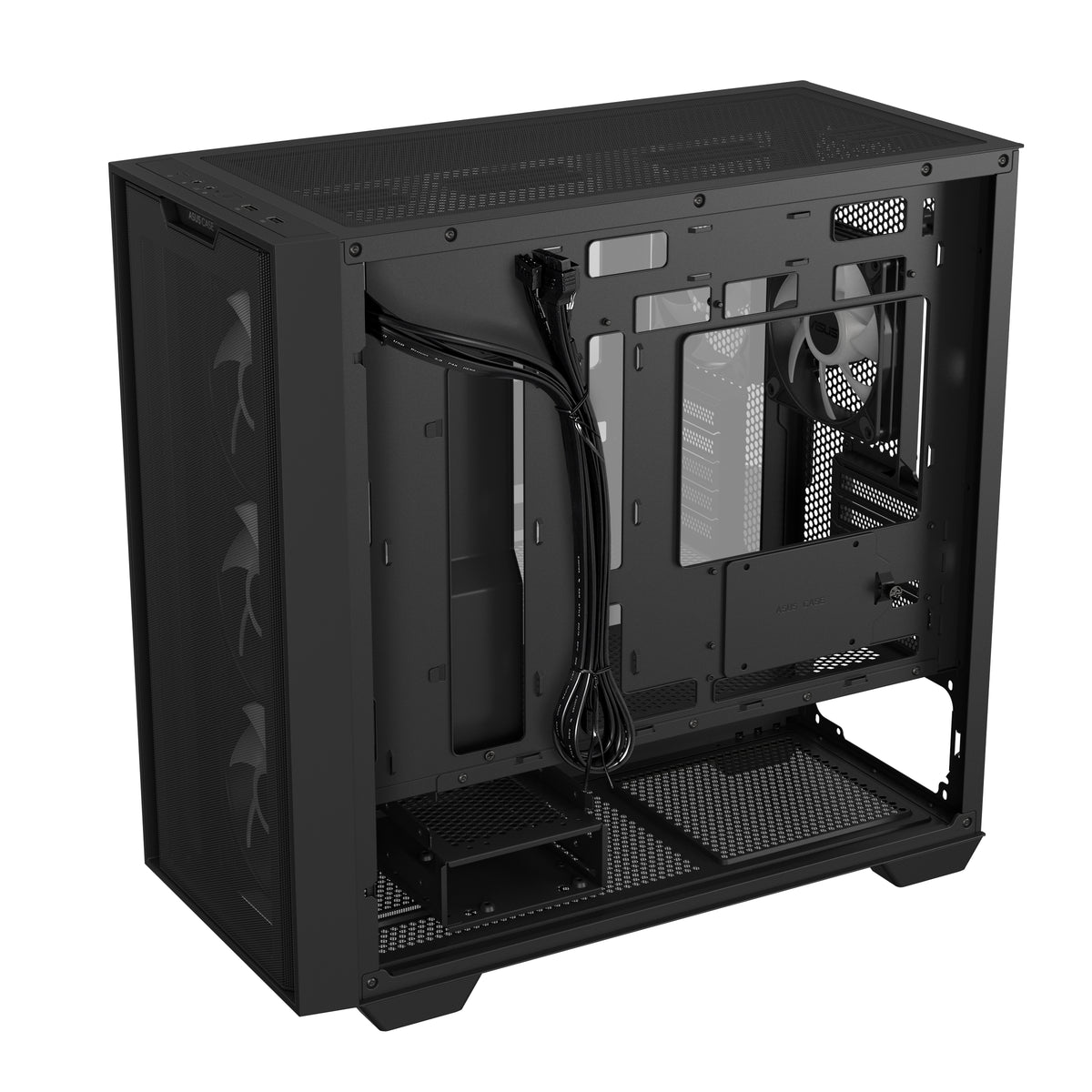 ASUS A21 PLUS TG ARGB (BTF) – PC-Gehäuse – Micro-ATX, Mini-ITX, Sichtfenster, 3×120/1×120 mm