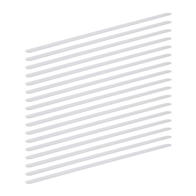 Relaxdays Haken (Kleben) – 3×63 cm, Polyethylen-Vinylacetat (PEVA), Transparent, 17er-Set