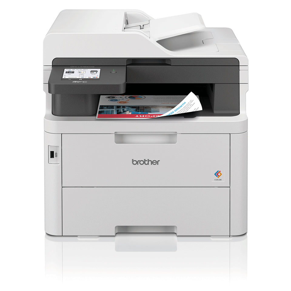 Brother MFC-L3760CDW – Farbiges Laser-MFP A4, 4-in-1 – USB/LAN/WLAN – Duplex, ADF – 26 ppm S/W, 26 ppm Farbe