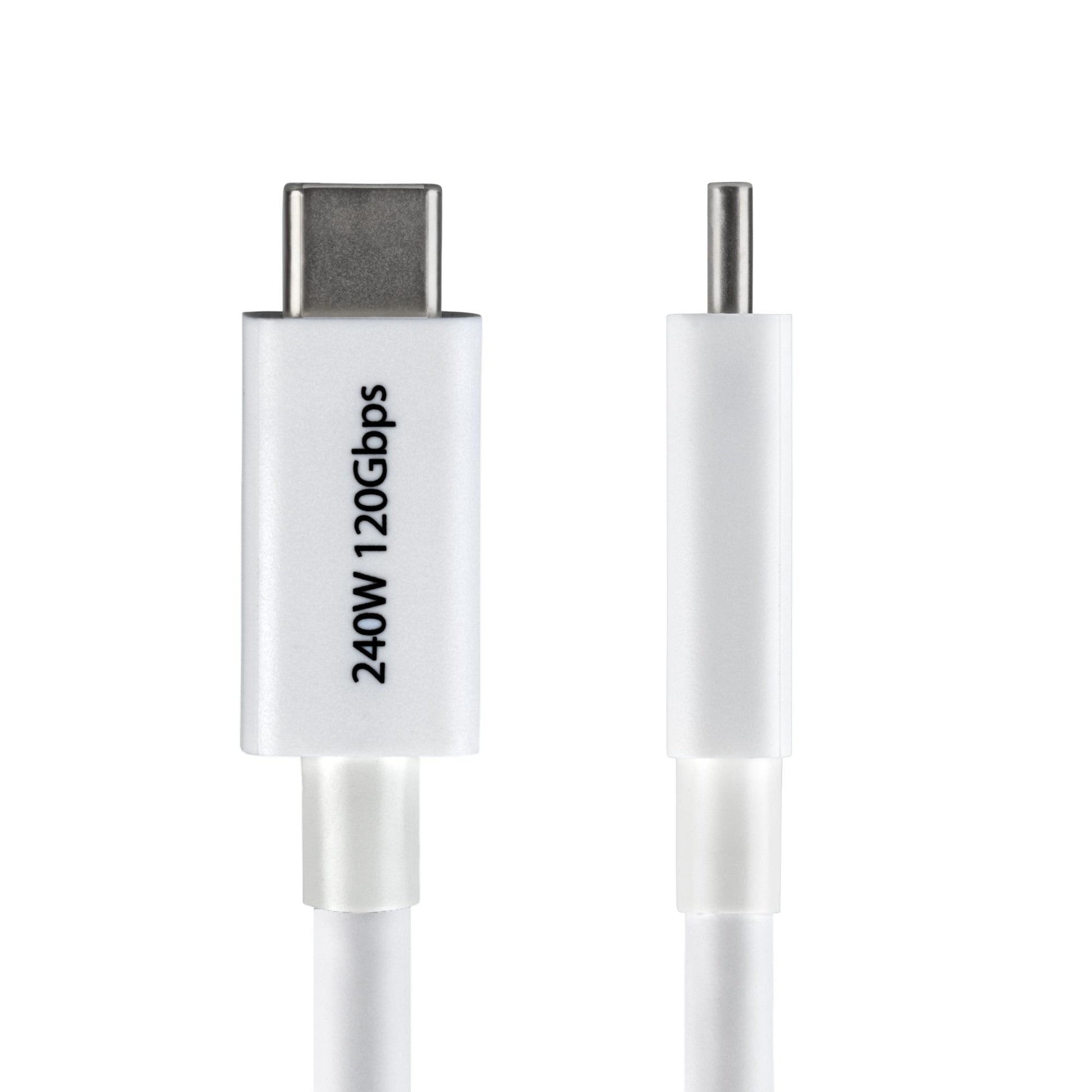 StarTech.com Thunderbolt 5 (USB-C) Kabel – 120 Gbit/s – 0,5 m – PD 240 W – 8K/60 – TPE-Mantel – Weiss