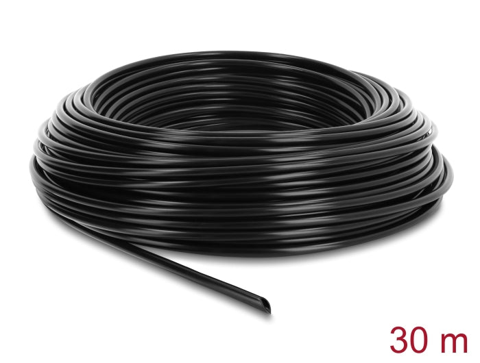 DeLOCK Bewässerungsschlauch – Ø 4,6 mm × 30 m, Polyethylen, Schwarz, für Mikro- und Tropfbewässerungssysteme