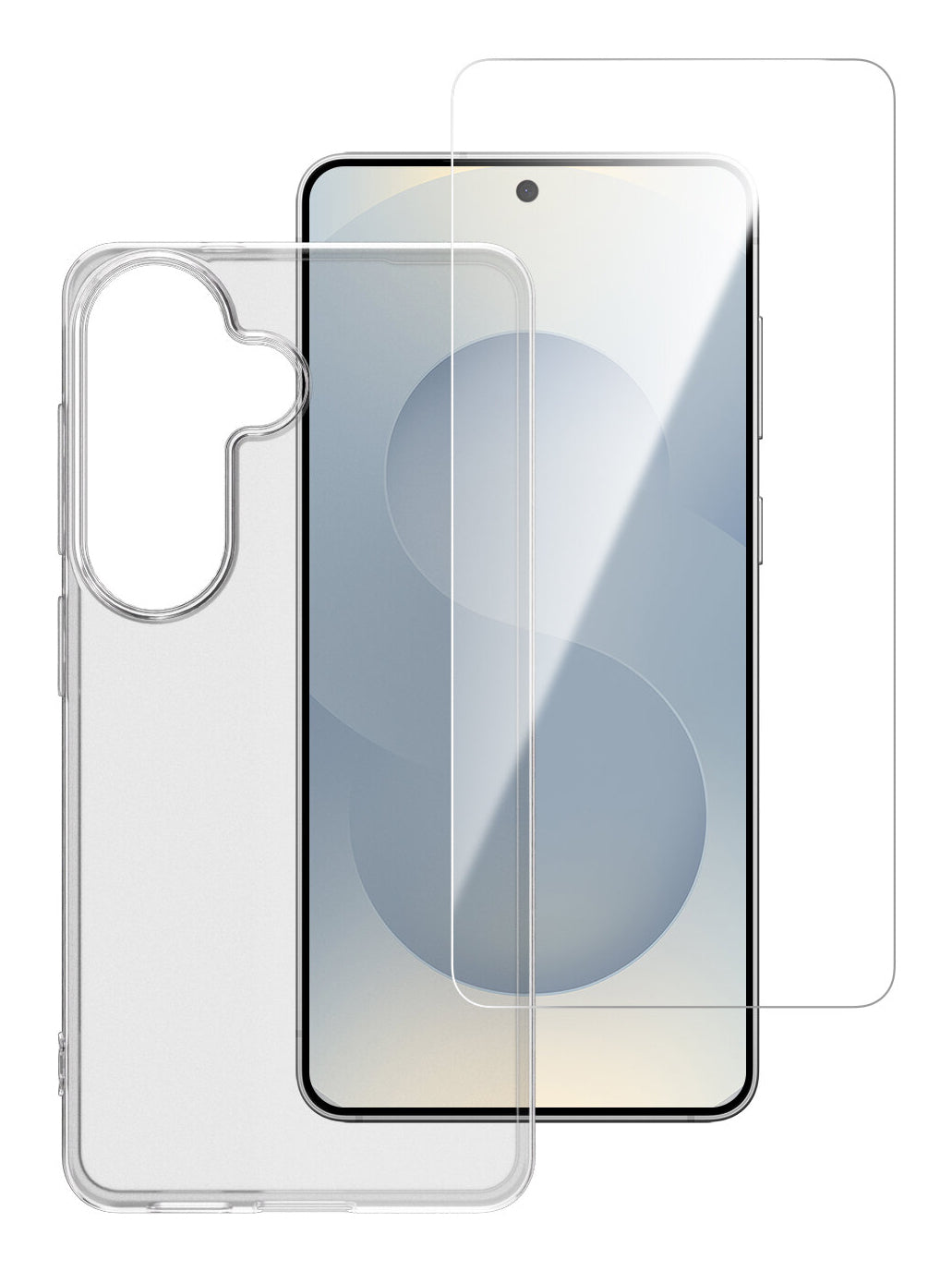 4smarts 360° Schutz Set – Backcover – für Samsung Galaxy S26, PC+Gehärtetes Glas, Transparent