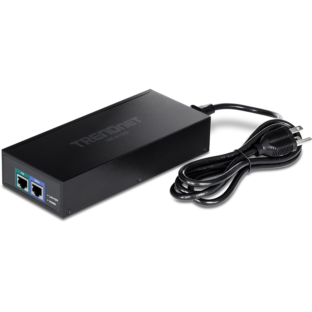 TRENDnet TPE-319GI PoE-Injektor – 10 Gbit/s, PoE++ 90 W, 1 Port, bis 100 m (Cat6a), für PoE/PoE+/PoE++ Geräte