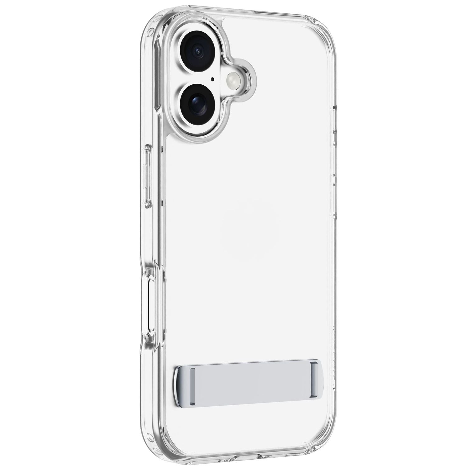 Cellularline Backcover – für Apple iPhone 17 – transparent – Kunstleder – mit Ständer, antibakteriell