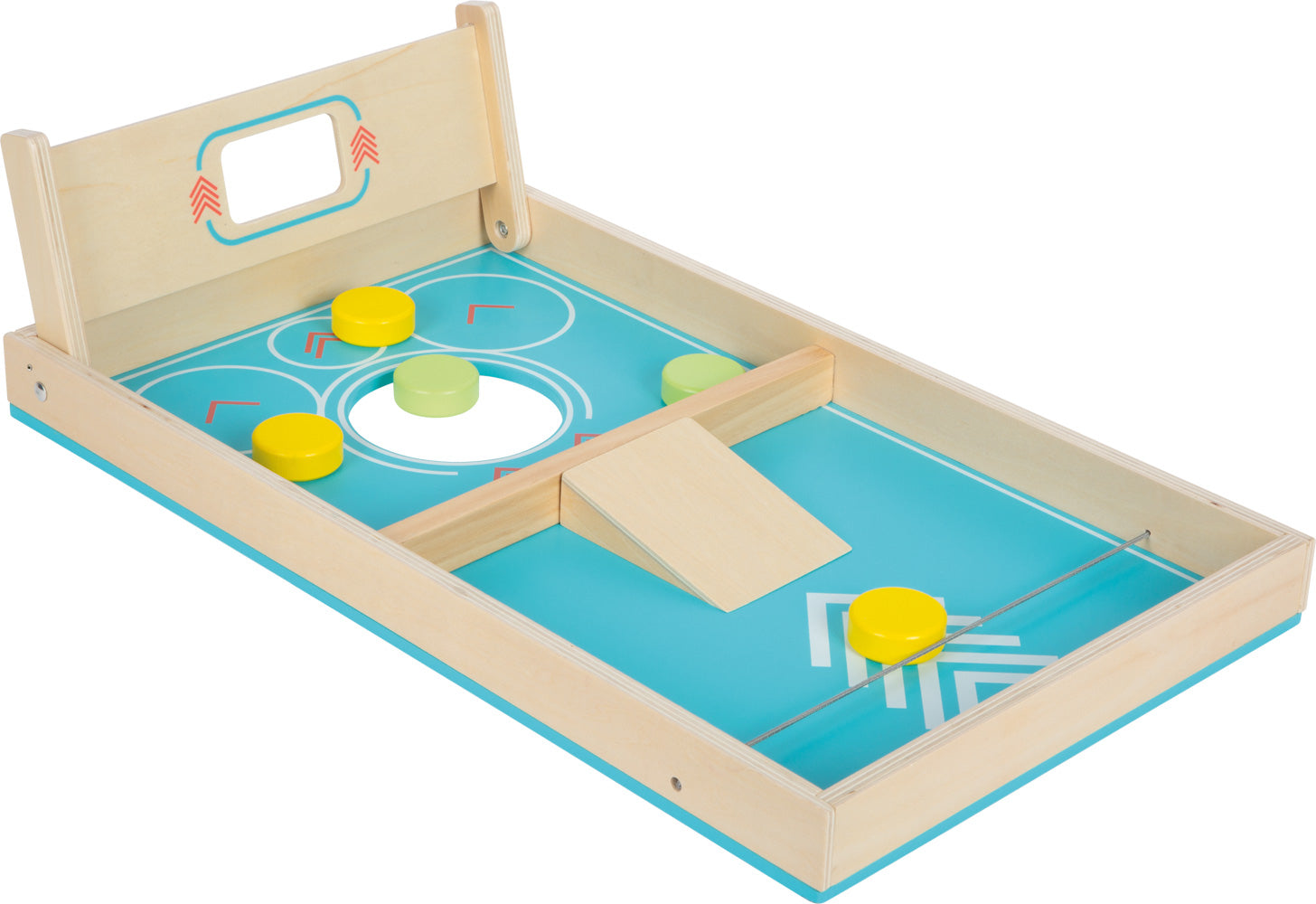 Small foot Cornhole und Sling Puck – Geschicklichkeitsspiel, 1 Spieler, ab 5 Jahren