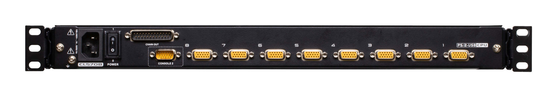 ATEN KVM-Switch, 8 Port, 17" LCD, US-Tastatur