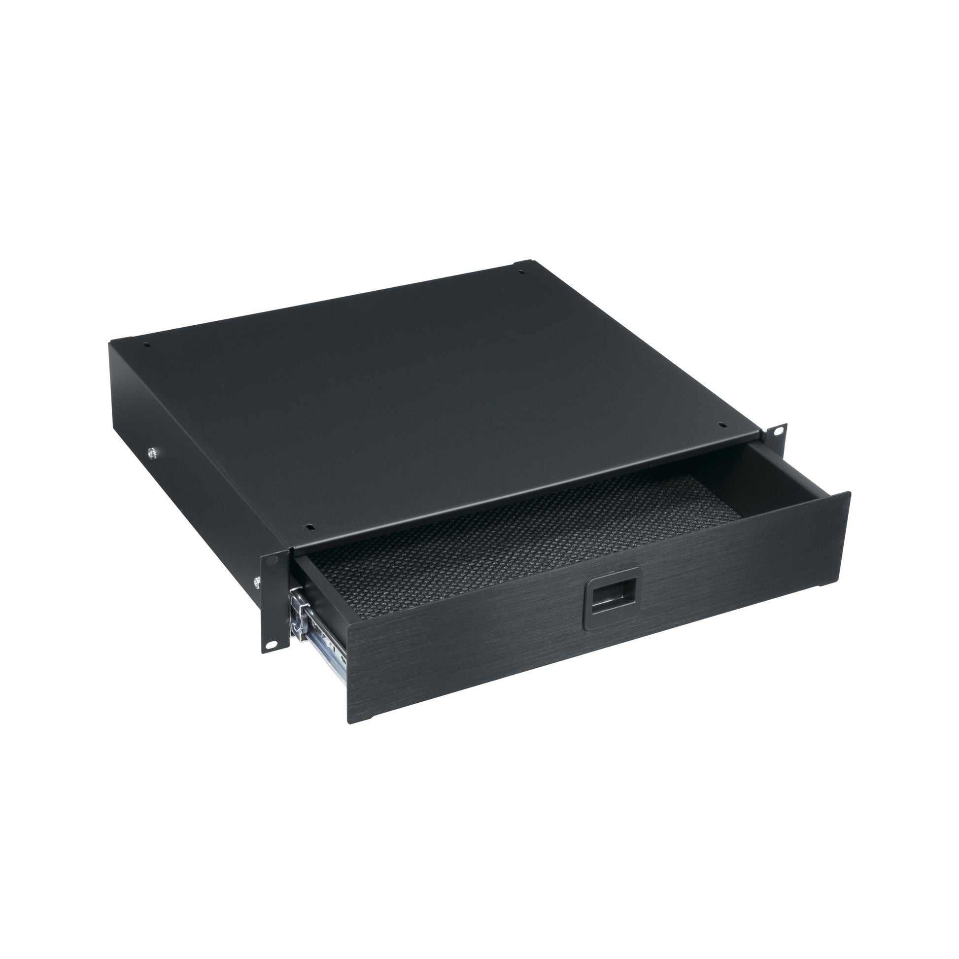 Middle Atlantic D2 – 2U Schubladeneinheit für 19" Schränke, Stahl, Schwarz
