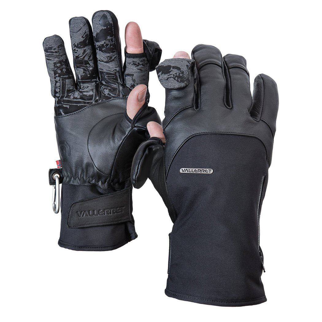 Vallerret Photography Gloves Vallerret Tinden Handschuhe – Grösse XXL, Echtes Leder, magnetische Fingerspitzen – Schwarz