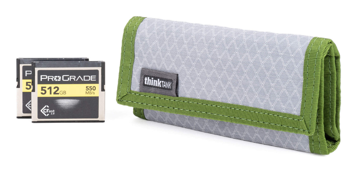 Think Tank Secure Pixel Pocket Rocket V2.0 Speicherkartenetui – für CFexpress, SD, XQD und andere – Grün