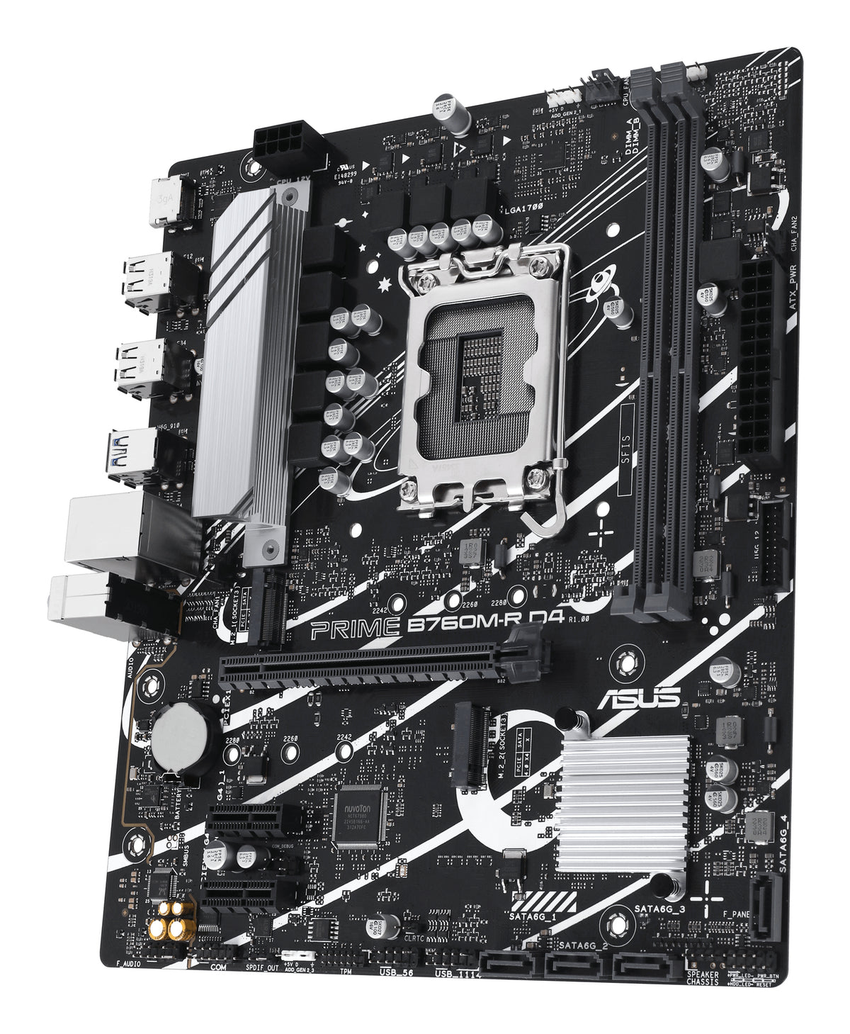 ASUS B760M-R D4 – Mainboard – LGA 1700, Intel B760, mATX, DDR4