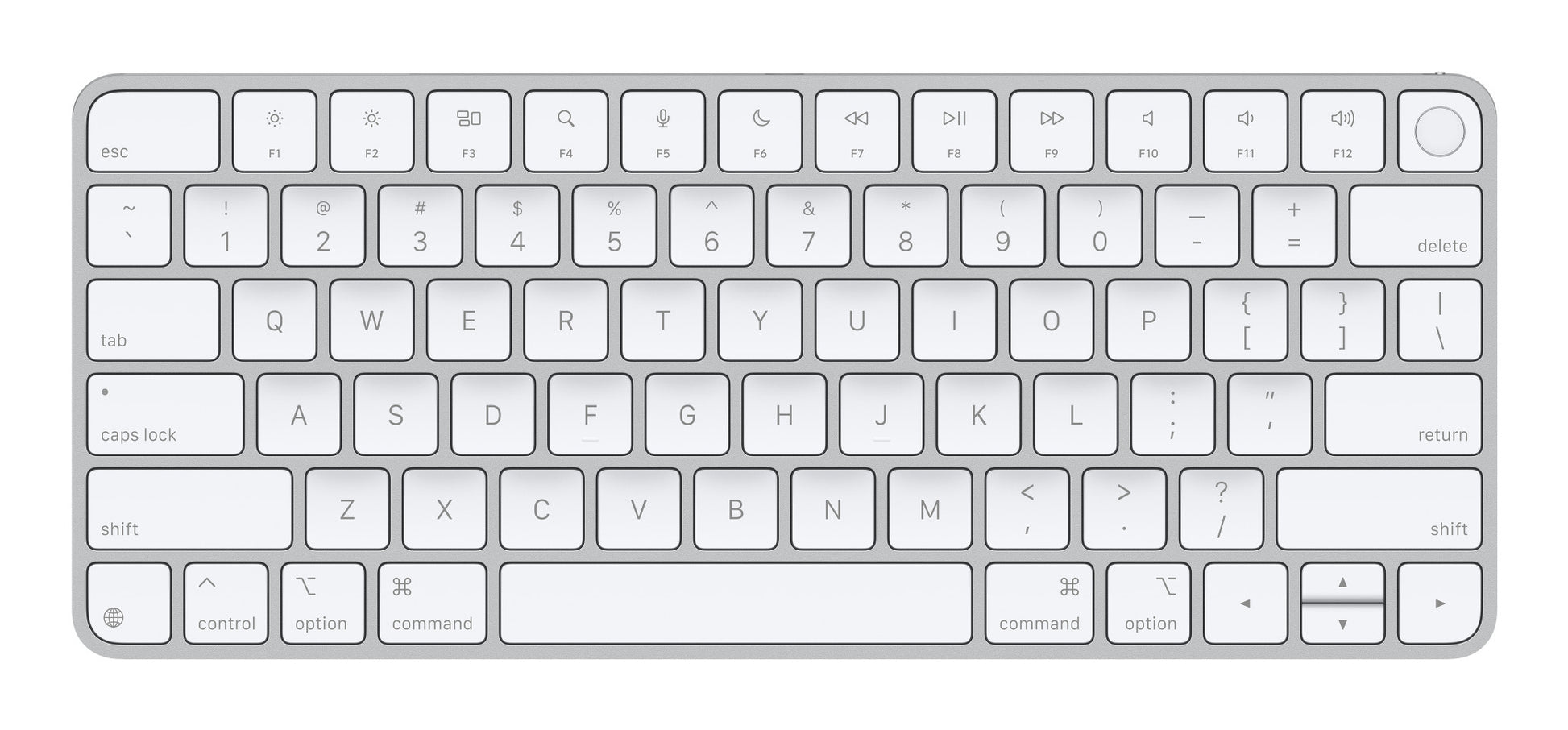 Apple Magic Keyboard mit Touch ID – TKL Tastatur – Bluetooth & USB-C – QWERTY (US-INT) – für Mac mit Chip