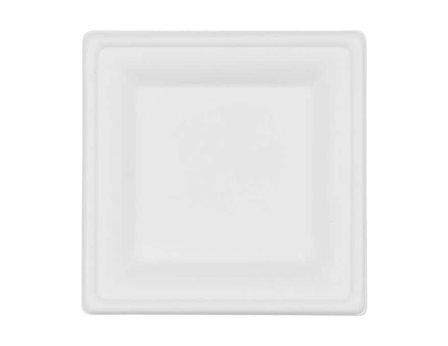 Furber. Furber Teller, Bagasse (Zuckerrohr), quadratisch – 16 × 16 cm – weiss – 50 Stk.