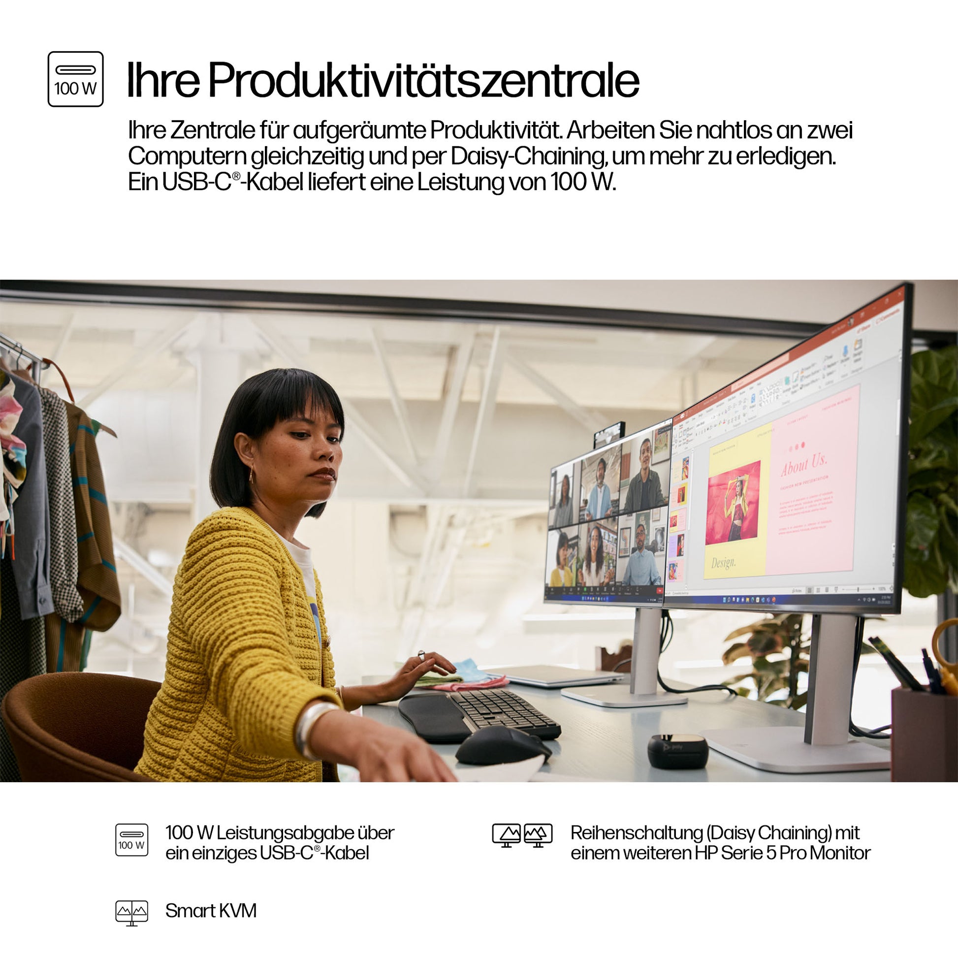 HP Series 5 Pro 524pm – Monitor, 23,8" 1920 × 1080 (Full HD), USB-C
