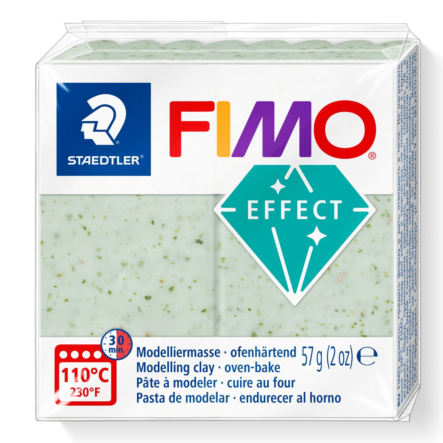 Staedtler Modelliermasse, Effect Botanical, Grün, ofenhärtend (110 °C, 30 min), 57 g, 1 Stk.