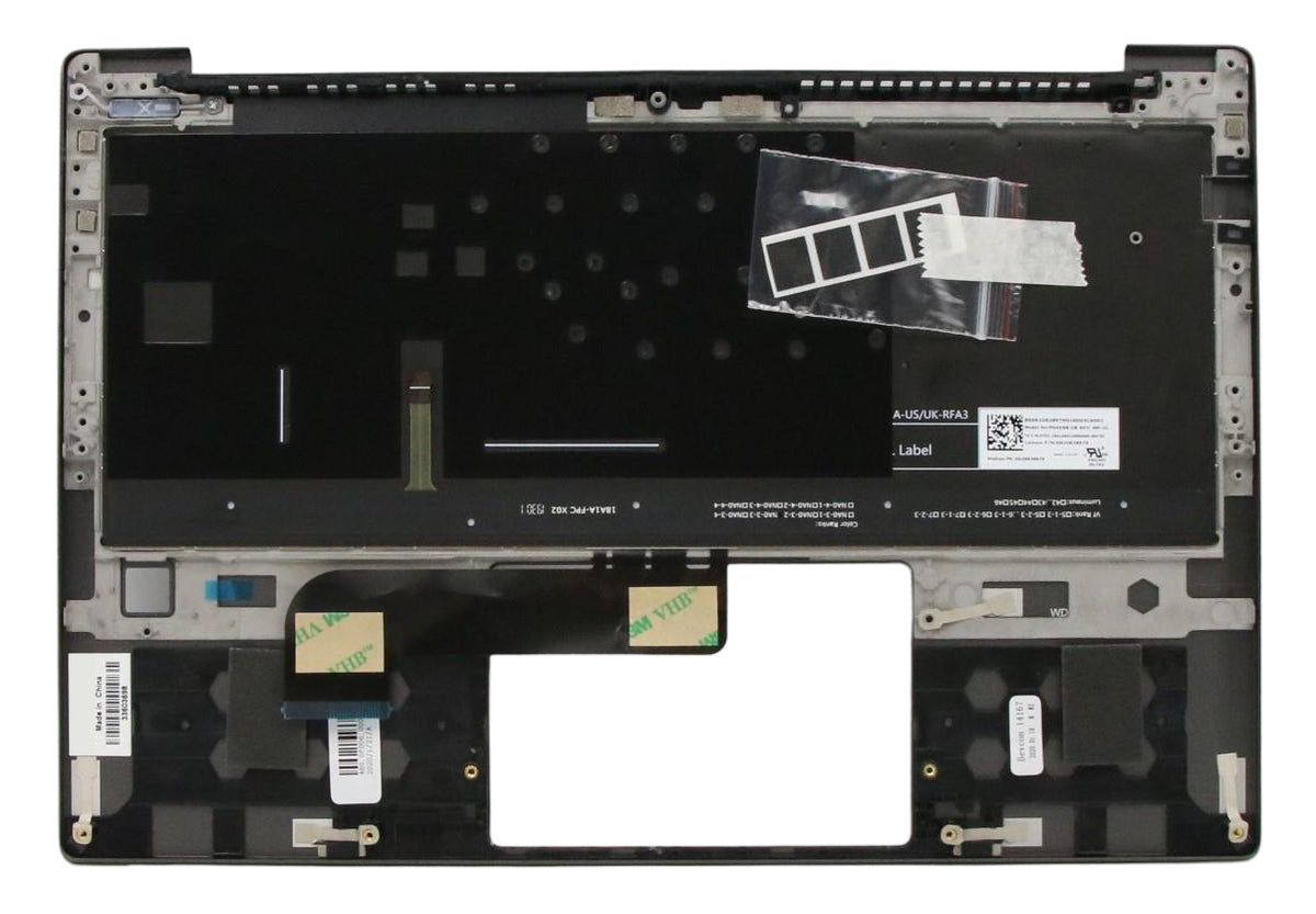 Lenovo Upper Case – Notebook-Ersatztastatur – beleuchtet – QWERTY (Nordic) – grau – für Yoga S730-13IWL