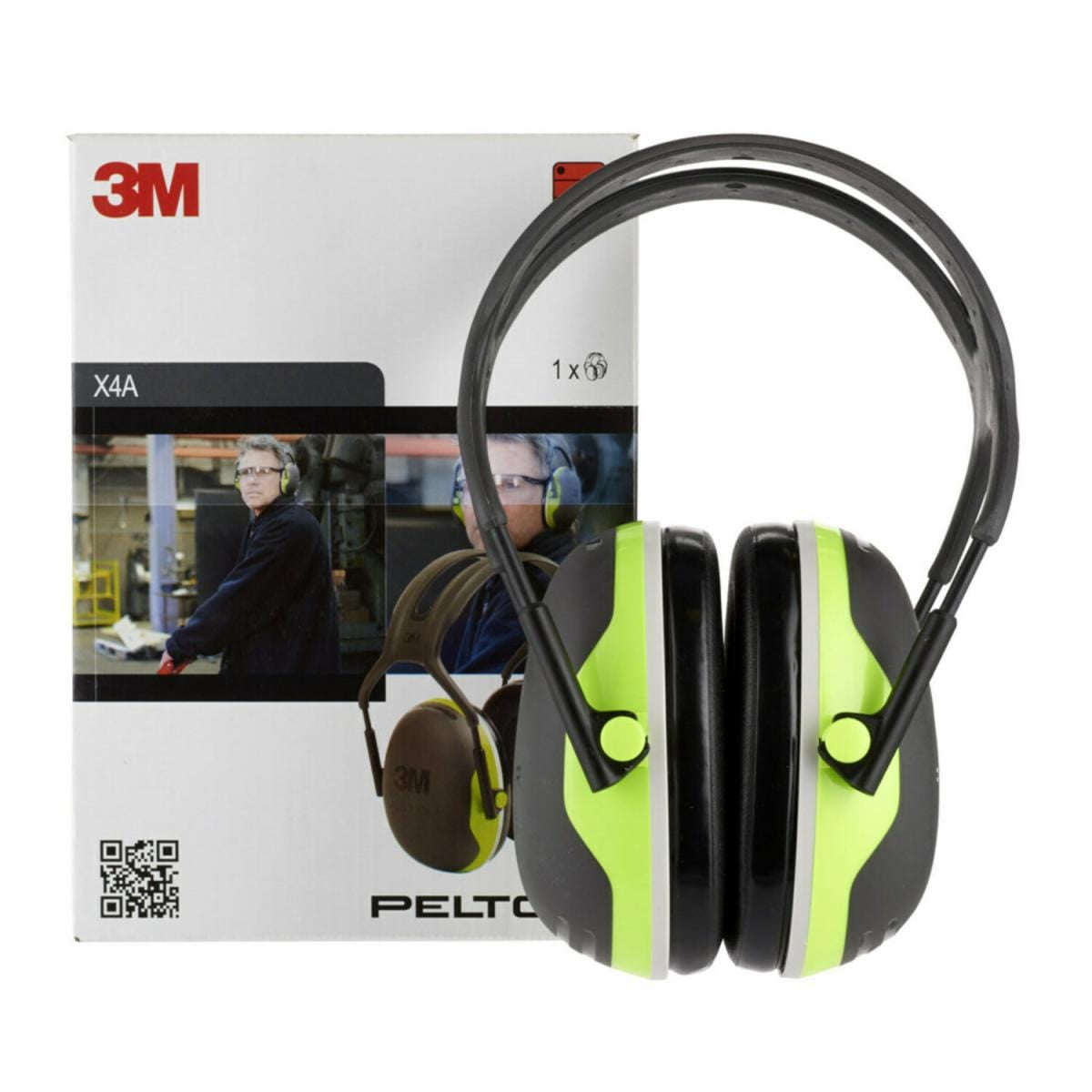 3M Peltor X4A Kapselgehörschutz – SNR 32 dB – schwarz/grün – CE