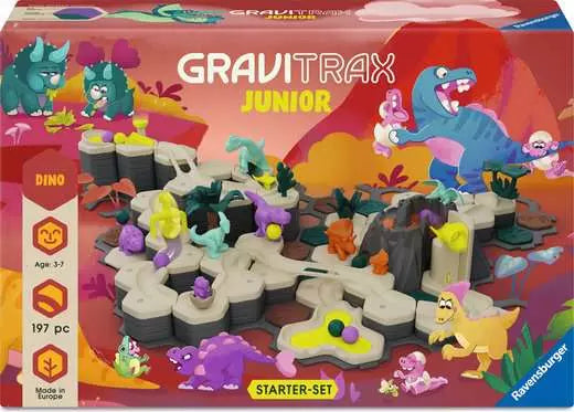Ravensburger GraviTrax Starter-Set XXL – Murmelbahn – Dino – 197-teilig – ab 3 Jahren – Kunststoff, FSC