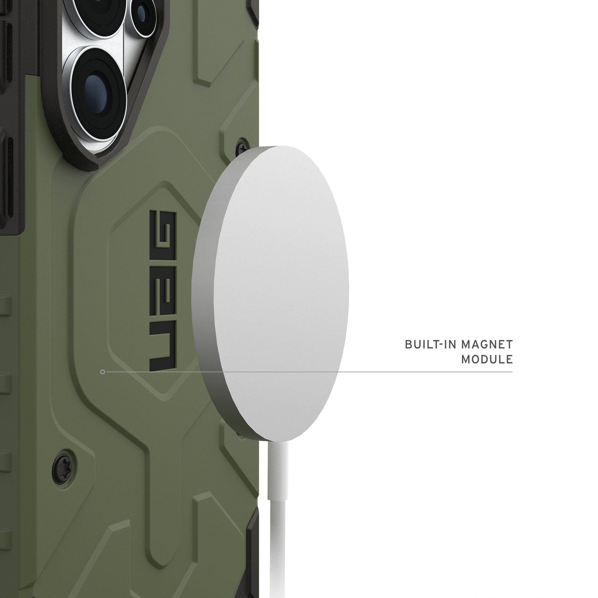 Urban Armor Gear UAG Pathfinder Backcover – für Samsung Galaxy S26 Ultra, MagSafe, PC, Olivgrün