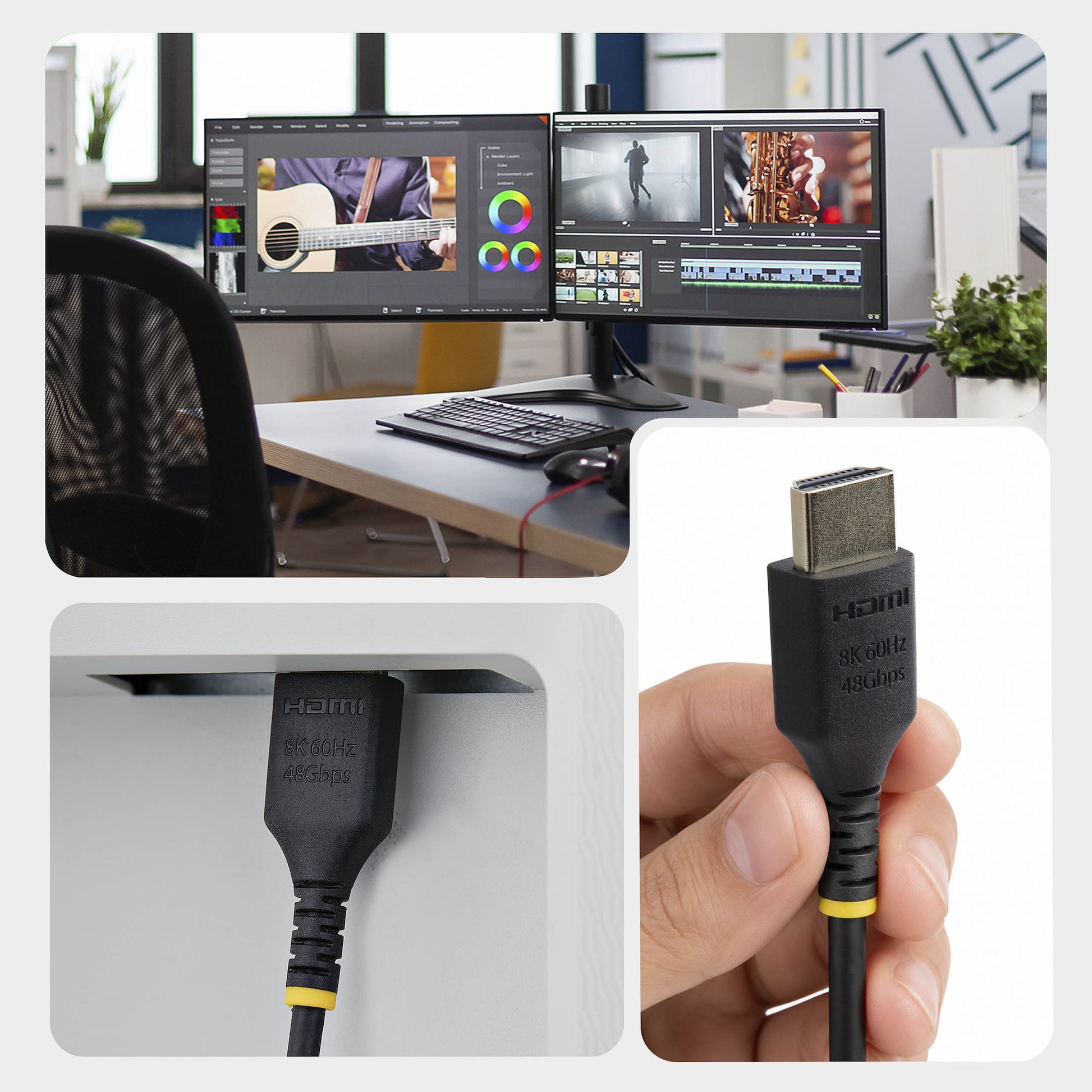 StarTech.com HDMI Kabel (A–A, M–M) HDMI 2.1 8K 60 Hz – 1 m – HDR, ARC