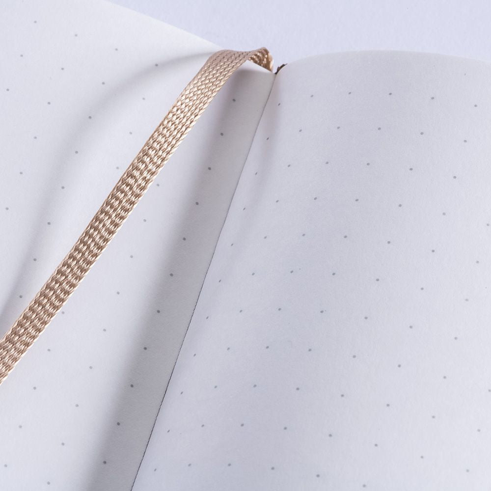 Gmund Notizbuch – 135 × 200 mm – punktiert – 112 Seiten – 115 g/m² – Hardcover, braun