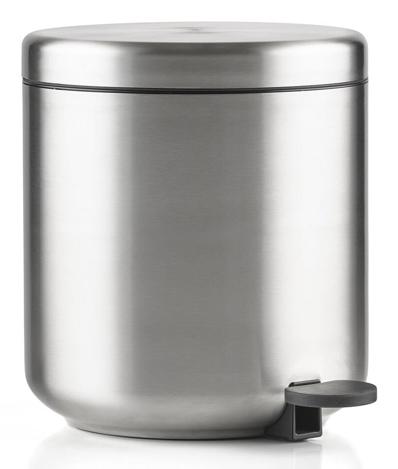Zone Denmark Ume Papierkorb – 4 l – Stahl, Silber – Ø 195 × H 220 mm