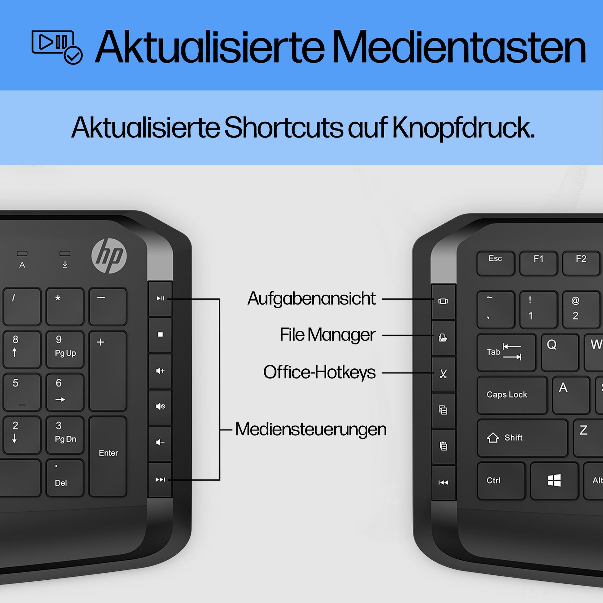 HP Tastatur- und Maus-Set – kabelgebunden, USB – schwarz – für PCs mit freiem USB-Anschluss