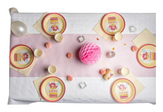 Pronappe Tischläufer auf Rolle – 40 cm×4,8 m, Polypropylen, Rosa