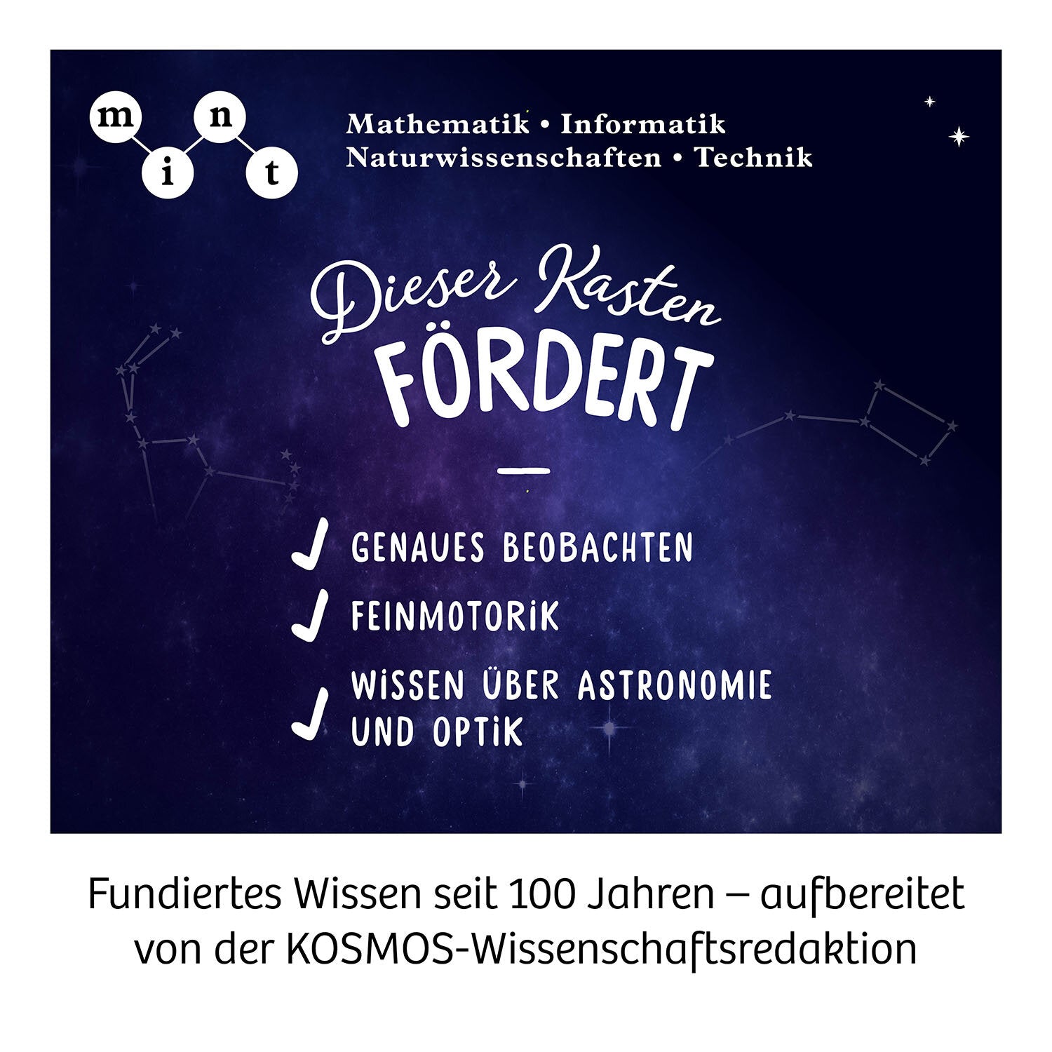 Kosmos Teleskop – Entdecker-Teleskop, 100×, 20 × 38,5 × 9,2 cm, ab 8 Jahren