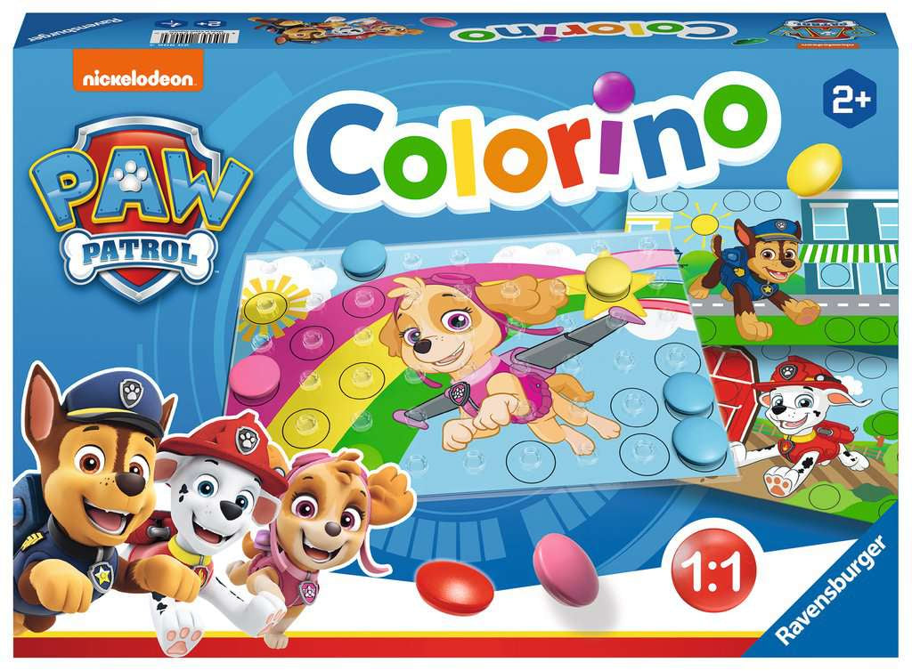 Ravensburger Lernspiel – Paw Patrol Colorino, Konzentrationsspiel, 1 Spieler, ab 2 Jahren