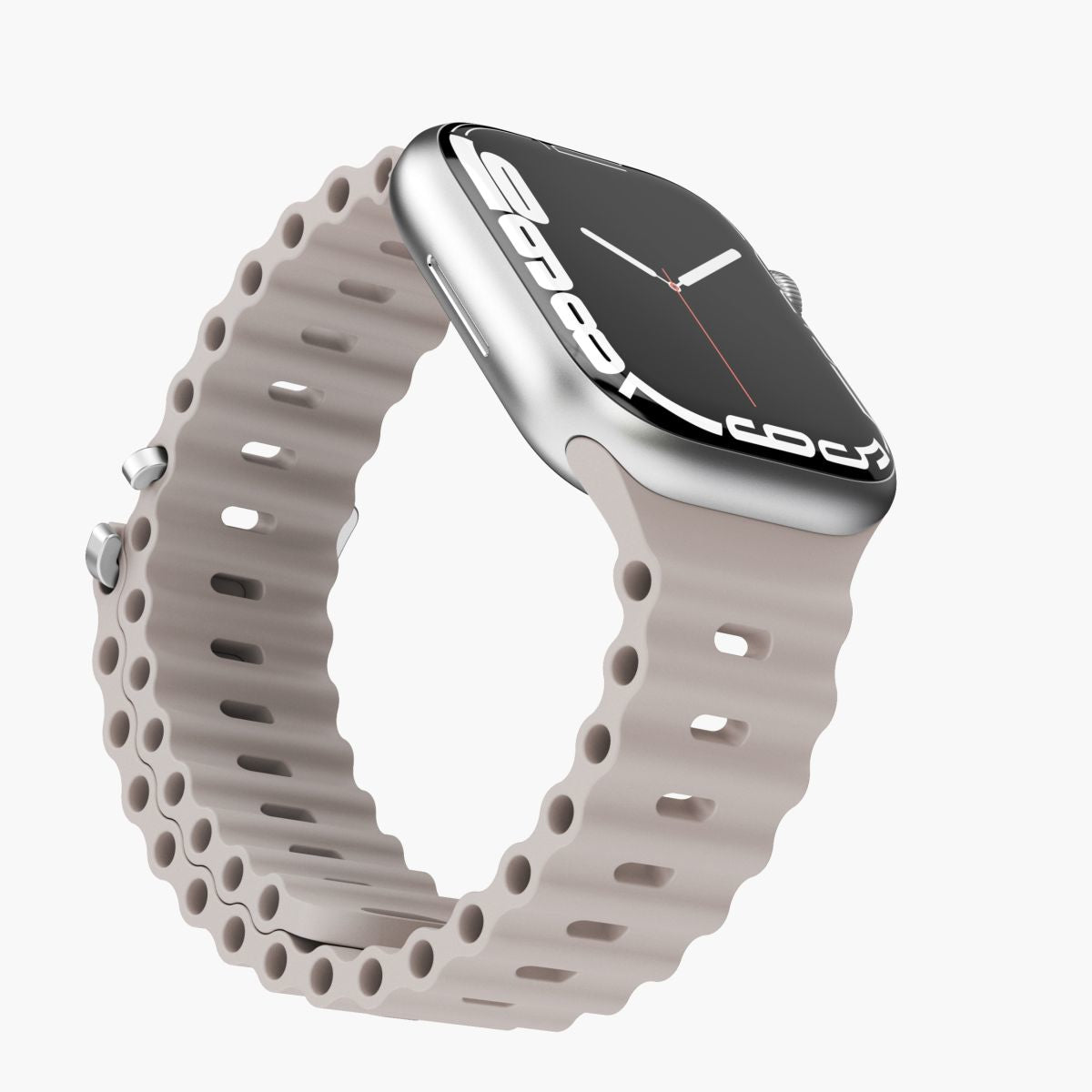 Vonmählen Wave Band 2 – Armband – für Apple Watch (verschiedene Grössen), Creme, Elastomer (T)