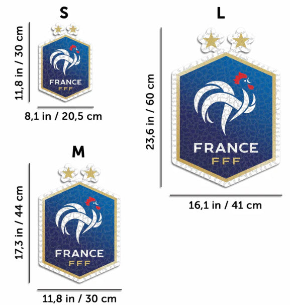 Iconic Puzzles FFF FR Fussball Nationalmannschaft - Logo – Logikspiel, 1 Spieler, ab 10 Jahren, mehrsprachig