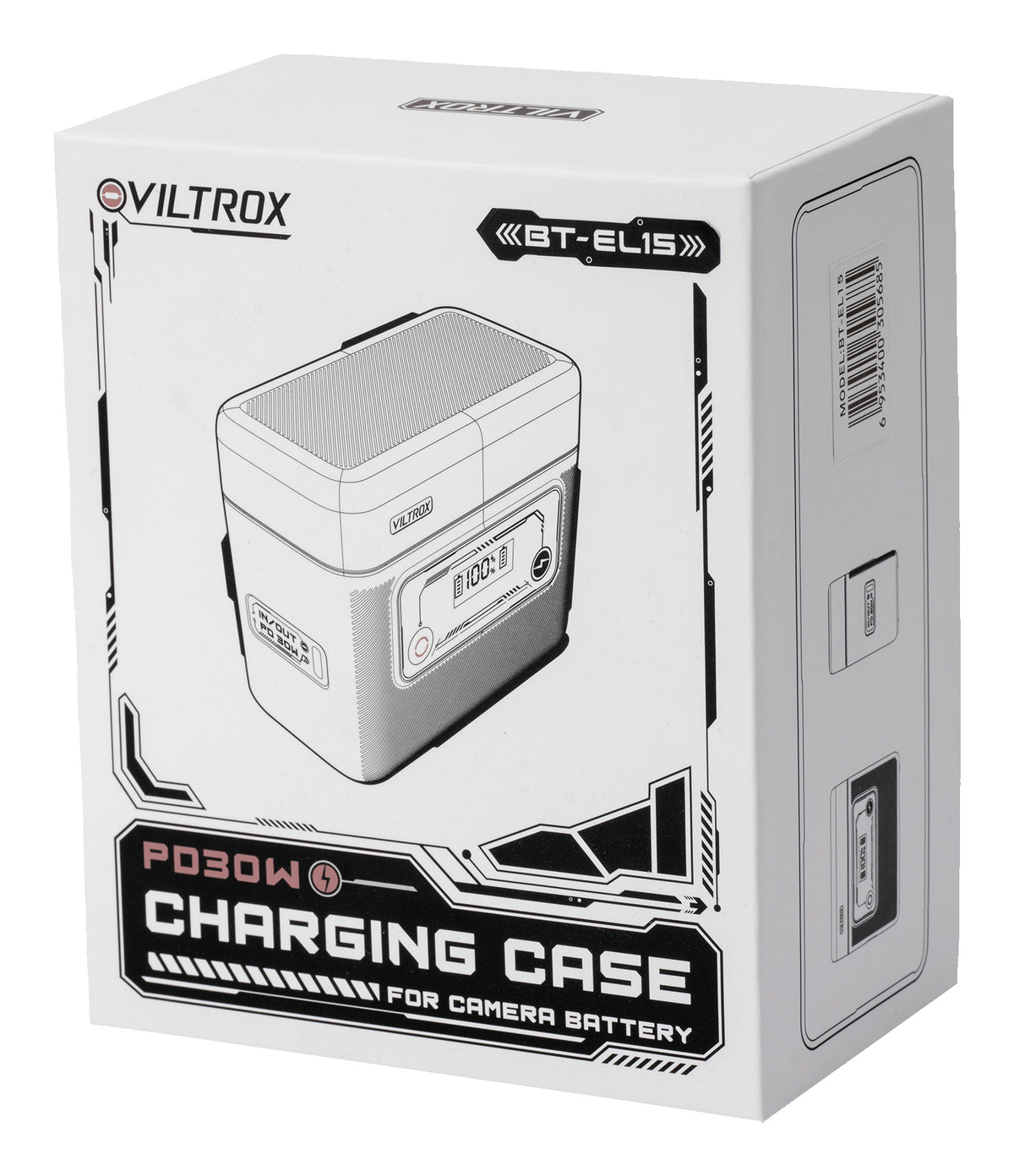 Viltrox BT-EL15 Type-C Akkulader/Ladecase – für Nikon EN-EL15, EN-EL15a, EN-EL15b und andere – 2-fach, USB-C – LCD