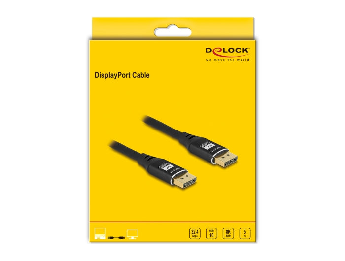 DeLOCK DisplayPort Kabel DP 1.4 8K 60 Hz – 5 m