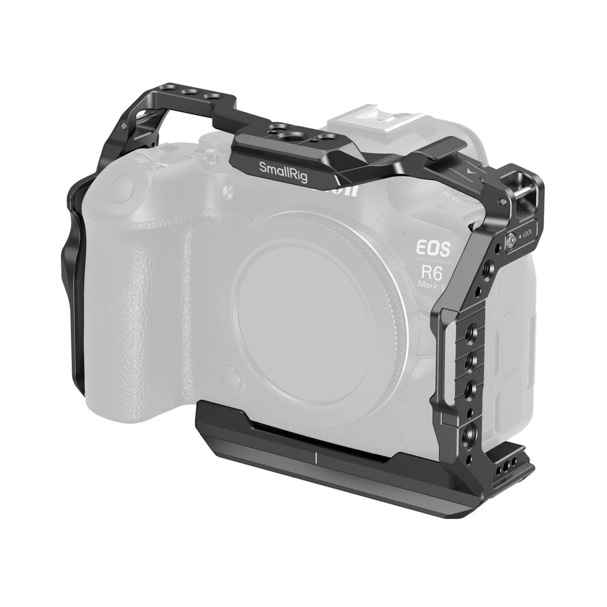 SmallRig HawkLock 4159B Schnellspannkäfig – Aluminium, Schwarz – für Canon EOS R6 Mark II